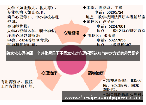 跨文化心理健康：全球化背景下不同文化对心理问题认知与应对方式的差异研究